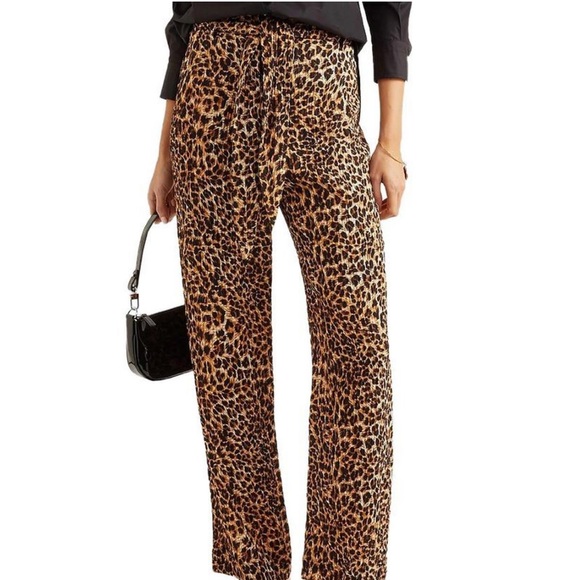 Nanushka leopard/cheetah print pleated pants - Picture 3 of 4